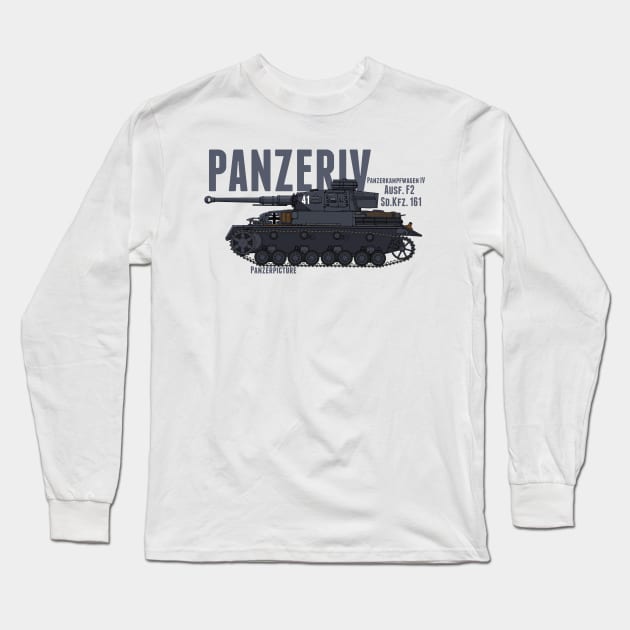 Panzer IV Ausf.F2 Long Sleeve T-Shirt by Panzerpicture